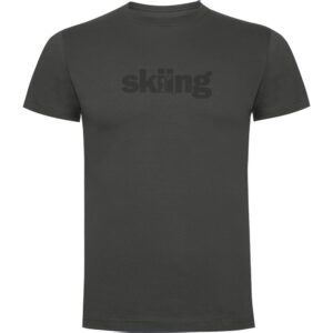 Kruskis Word Skiing Short Sleeve T-shirt Gris S Hombre