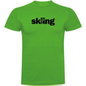 Kruskis Word Skiing Short Sleeve T-shirt Verde XL Hombre