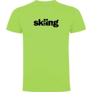 Kruskis Word Skiing Short Sleeve T-shirt Verde M Hombre