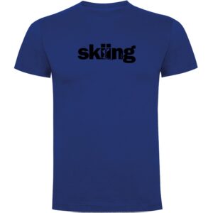 Kruskis Word Skiing Short Sleeve T-shirt Azul M Hombre