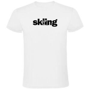 Kruskis Word Skiing Short Sleeve T-shirt Blanco M Hombre