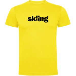 Kruskis Word Skiing Short Sleeve T-shirt Amarillo 2XL Hombre