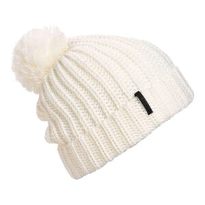 Armada Chunk Pom Beanie Blanco Mujer