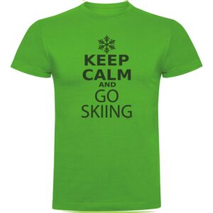 Kruskis Keep Calm And Go Skiing Short Sleeve T-shirt Verde M Hombre