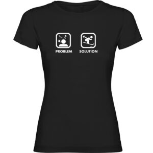 Kruskis Problem Solution Ski Short Sleeve T-shirt Negro L Mujer