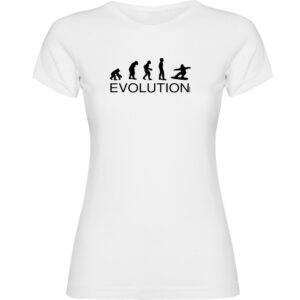 Kruskis Evolution Snowboard Short Sleeve T-shirt Blanco XL Mujer