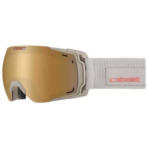 Cebe Fateful Photochromic Ski Goggles Beige Vario Perfo Amber Flash Mirror/CAT1-3