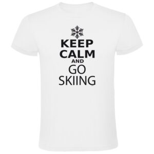 Kruskis Keep Calm And Go Skiing Short Sleeve T-shirt Blanco XL Hombre