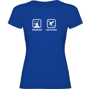 Kruskis Problem Solution Ski Short Sleeve T-shirt Azul S Mujer