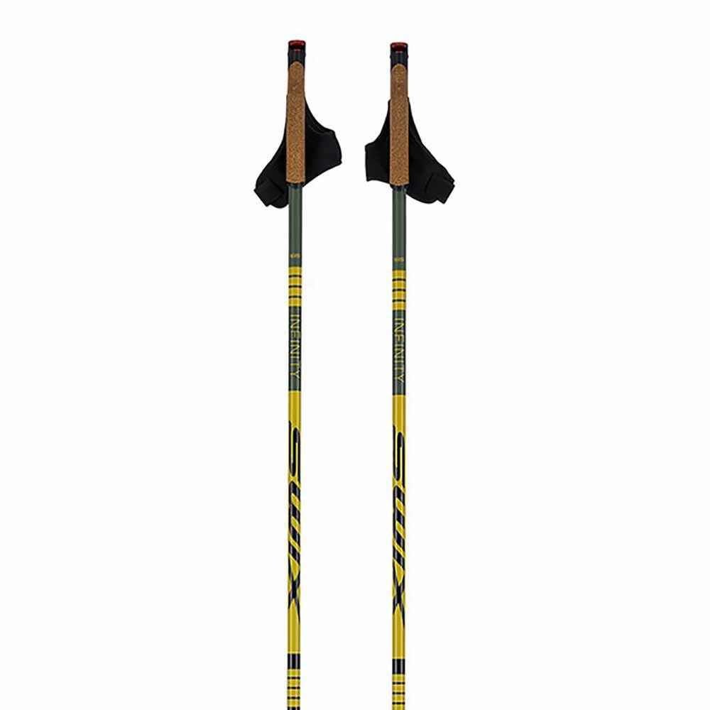 Swix Infinity Just Click Alu Poles Dorado 130 cm