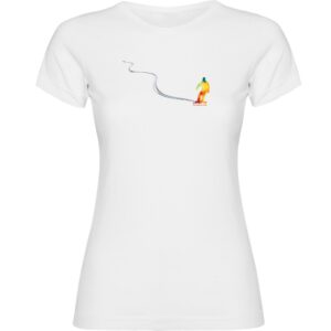 Kruskis Snowboard Track Short Sleeve T-shirt Blanco S Mujer