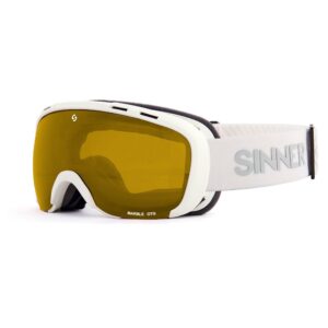 Sinner Marble Otg Ski Goggles Blanco Double Full Gold Mirror/ CAT3