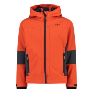 Cmp Fix Hood 3a00094 Softshell Jacket Naranja 5 Years Niño