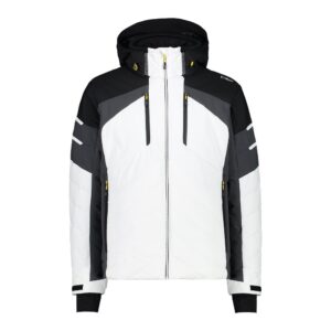 Cmp Zip Hood 31w0377 Softshell Jacket Blanco,Negro M Hombre