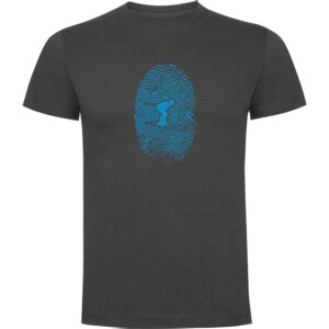 Kruskis Skier Fingerprint Short Sleeve T-shirt Negro 3XL Hombre