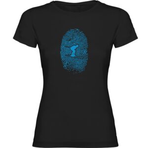 Kruskis Skier Fingerprint Short Sleeve T-shirt Negro 2XL Mujer