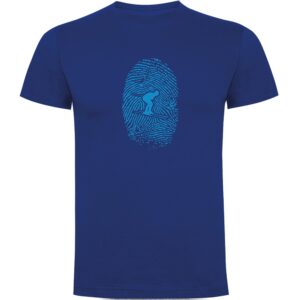 Kruskis Skier Fingerprint Short Sleeve T-shirt Azul M Hombre