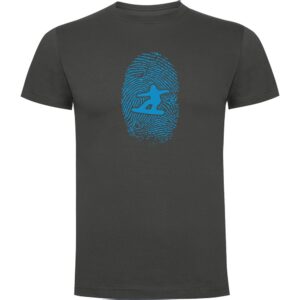 Kruskis Snowboarder Fingerprint Short Sleeve T-shirt Gris M Hombre