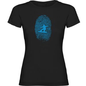 Kruskis Snowboarder Fingerprint Short Sleeve T-shirt Negro XL Mujer