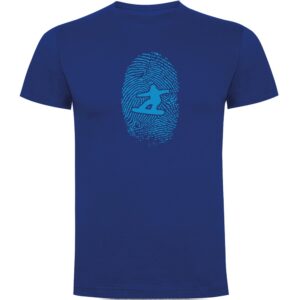 Kruskis Snowboarder Fingerprint Short Sleeve T-shirt Azul S Hombre