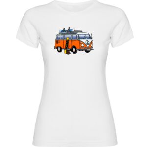 Kruskis Hippie Van Snowboard Short Sleeve T-shirt Blanco 2XL Mujer