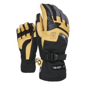 Level Ranger Leather Gloves Amarillo,Negro M Hombre