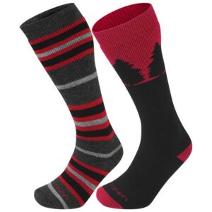 Lorpen T1 Ski/snowboard Merino Socks 2 Pairs Rojo,Negro EU 43-46 Hombre