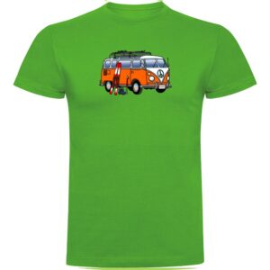 Kruskis Hippie Van Ski Short Sleeve T-shirt Verde XL Hombre