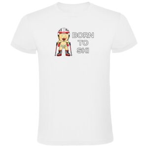 Kruskis Born To Ski Short Sleeve T-shirt Blanco 3XL Hombre