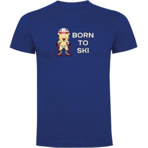Kruskis Born To Ski Short Sleeve T-shirt Azul 3XL Hombre