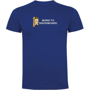 Kruskis Born To Snowboard Short Sleeve T-shirt Azul 3XL Hombre
