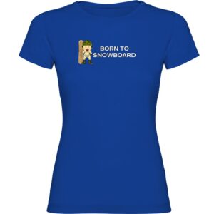 Kruskis Born To Snowboard Short Sleeve T-shirt Azul 2XL Mujer