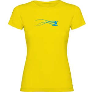 Kruskis Snowboarding Estella Short Sleeve T-shirt Amarillo S Mujer