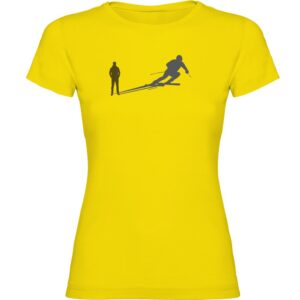 Kruskis Ski Shadow Short Sleeve T-shirt Amarillo XL Mujer