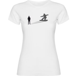 Kruskis Snowboarding Shadow Short Sleeve T-shirt Blanco XL Mujer