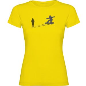 Kruskis Snowboarding Shadow Short Sleeve T-shirt Amarillo S Mujer