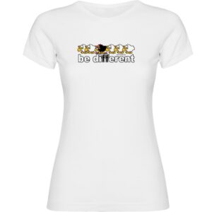 Kruskis Be Different Ski Short Sleeve T-shirt Blanco 2XL Mujer