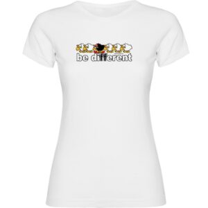 Kruskis Be Different Snowboarding Short Sleeve T-shirt Blanco S Mujer