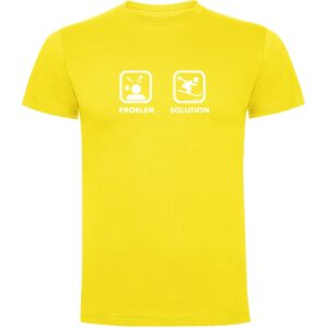Kruskis Problem Solution Ski Short Sleeve T-shirt Amarillo S Hombre