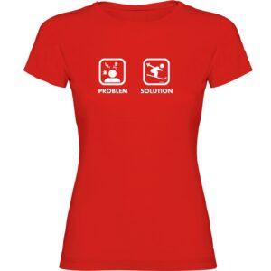 Kruskis Problem Solution Ski Short Sleeve T-shirt Rojo M Mujer