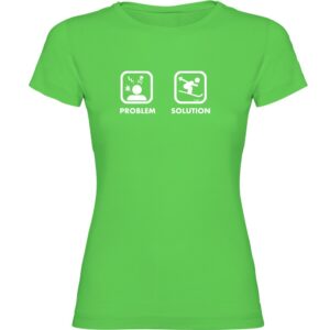 Kruskis Problem Solution Ski Short Sleeve T-shirt Verde L Mujer