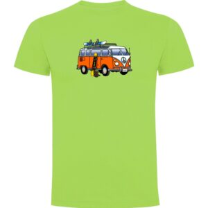 Kruskis Hippie Van Snowboard Short Sleeve T-shirt Verde L Hombre