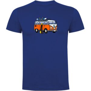 Kruskis Hippie Van Snowboard Short Sleeve T-shirt Azul S Hombre
