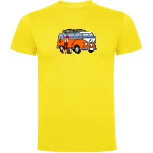 Kruskis Hippie Van Ski Short Sleeve T-shirt Amarillo 3XL Hombre