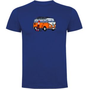 Kruskis Hippie Van Ski Short Sleeve T-shirt Azul S Hombre