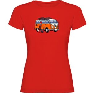 Kruskis Hippie Van Ski Short Sleeve T-shirt Rojo 2XL Mujer