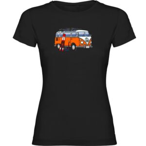 Kruskis Hippie Van Ski Short Sleeve T-shirt Negro S Mujer