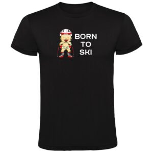 Kruskis Born To Ski Short Sleeve T-shirt Negro L Hombre