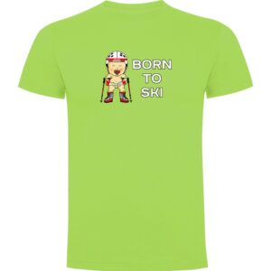 Kruskis Born To Ski Short Sleeve T-shirt Verde L Hombre