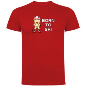 Kruskis Born To Ski Short Sleeve T-shirt Rojo M Hombre